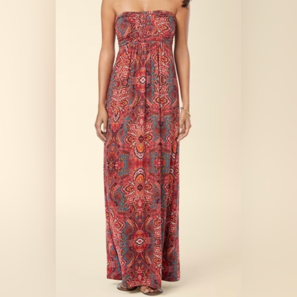 Soma Braided Bodice Strapless Maxi Dress